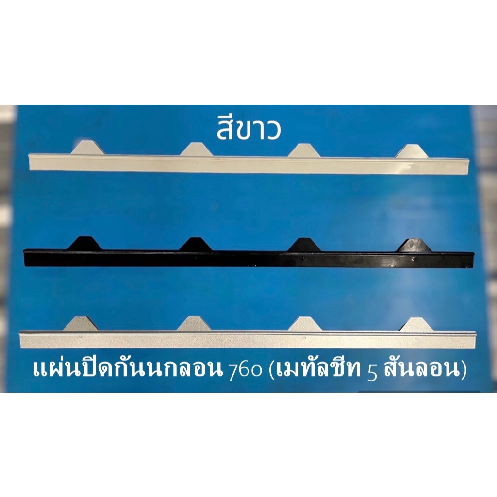 ขายแผ่นปิดกันนก แผ่นปิดเชิงชายเมทัลชีท ลอน760(เมทัลชีท 5 สันลอน) สีขาว