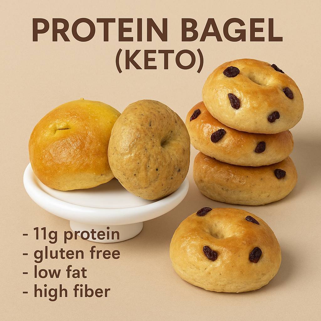 Protein bagel -  keto , low carb , glutenfree , dairy free , soy free , no sugar added