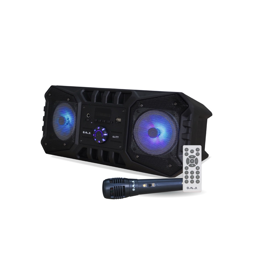 AJA777Nชุดลำโพงบลูทูธพร้อมไมค์กำลังขับ1500วัตต์ยี่ห้อAJ