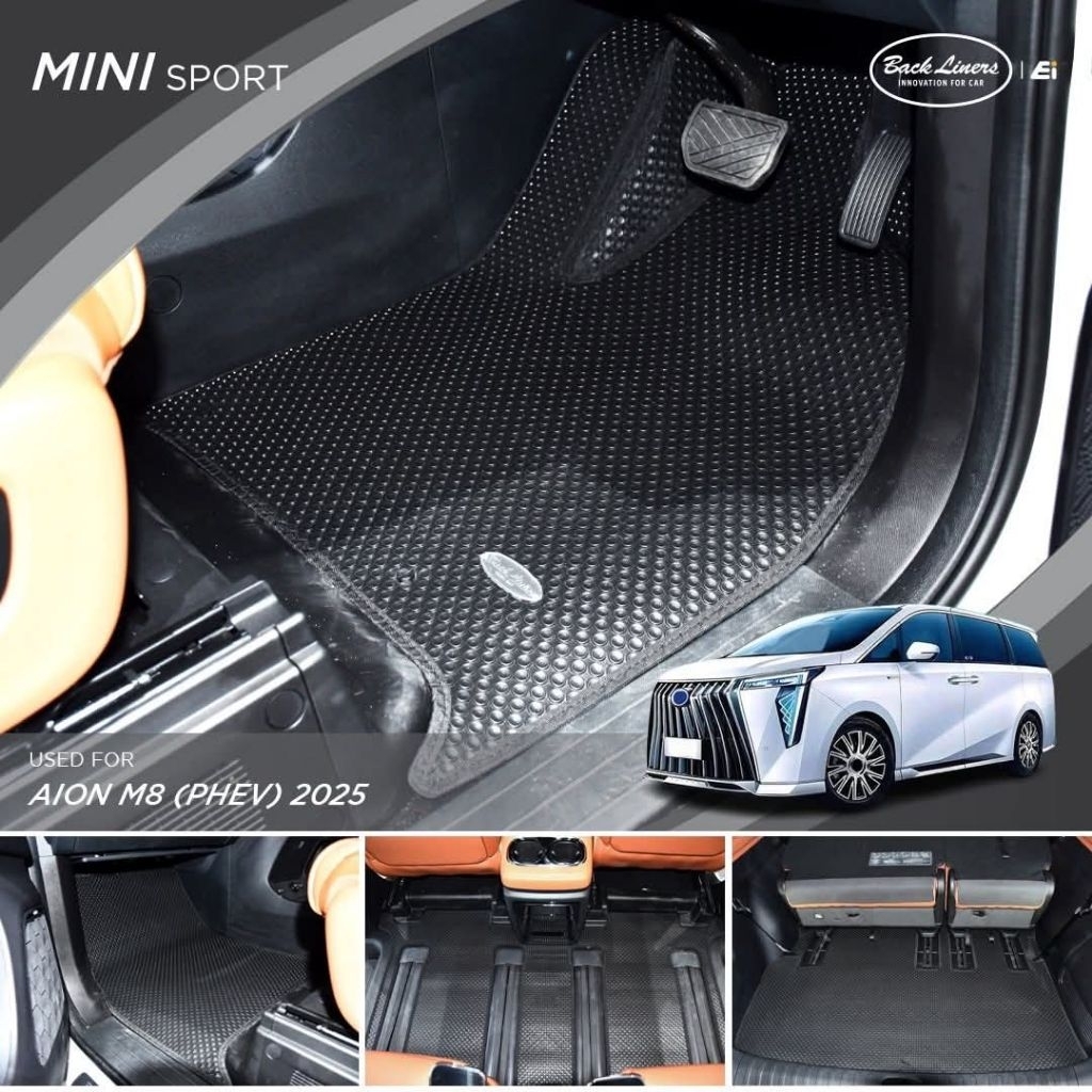 ผ้ายางปูพื้นเข้ารูป ลายกระดุม สำหรับ Aion M8 Phev