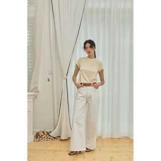 Madison top เสื้อค้อตตอน คอกลม ผ้าสลาฟแท้ basicselected
