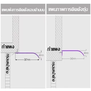 กันสาด กันสาดหน้าต่าง 45*150/50*120CM กันสาดบั วัสดุพีวีซีหนา โพลีคาร์บอเนต กันสาดบังแดดฝน กันสาดบ้าน กันสาดสำเร็จ