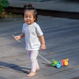 PlanToys ของเล่นไม้ 1416 Rainbow Alligator จระเข้สีรุ้ง เสริมพัฒนาการ สำหรับเด็กอายุ 12 เดือน ขึ้นไป