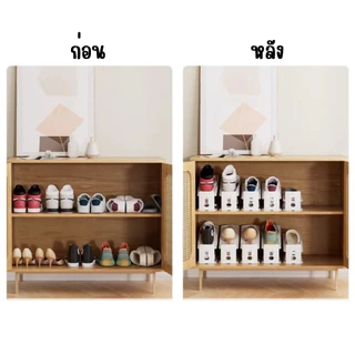 ที่เก็บรองเท้า (ปรับได้ 3ระดับ) แบบวางคู่ ที่วางรองเท้า ชั้นวางรองเท้า ประหยัดพื้นที่