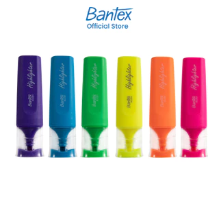Bantex ปากกาไฮไลท์ นีออน ปากกาเน้นข้อความ ตัดเส้นชัด ใช้งานง่าย ฝาปิดป้องกันหมึกแห้ง Highlighter