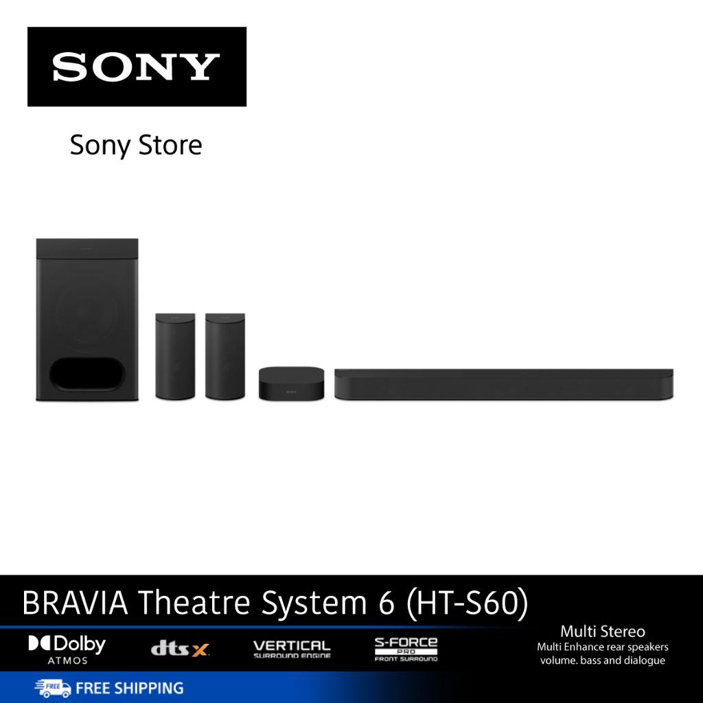 Sony Soundbar BRAVIA System 6 รุ่น HT-S60 | 5.1ch | 1000 W total power output | 