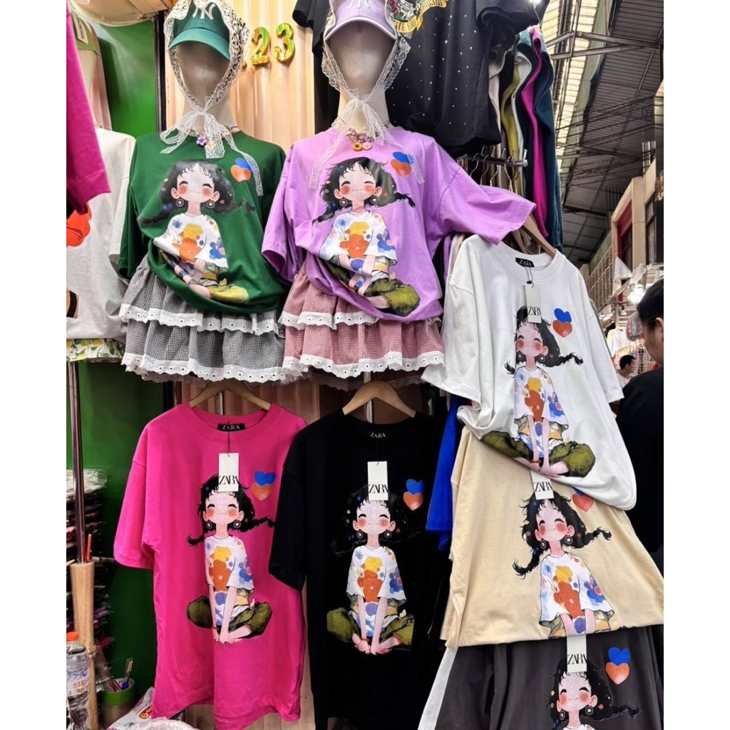 SIS.ON | พร้อมส่ง Oversize เสื้อยืดโอเวอร์ไซส์ No.23 (ผู้หญิง หัวใจ)