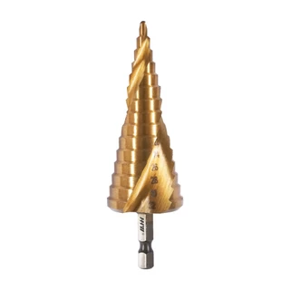 HHW ดอกสว่านทรงเจดีย์ 1/4" hex CS TIN Step drill CS TIN 1/4" hex คุ้มค่า คุ้มราคา