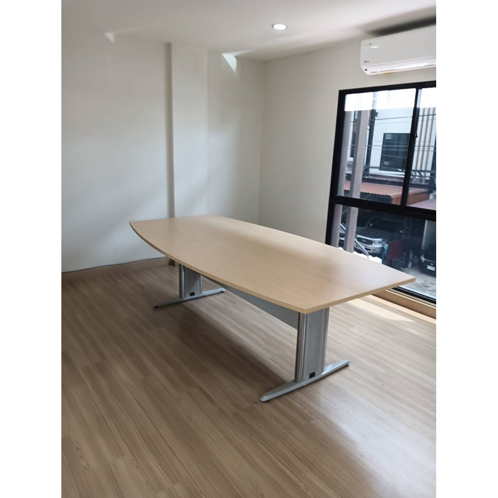 ( เลือกสีได้ ทักแซท) #โต๊ะประชุมขาเหล็กท๊อปเป็นไม้ปิดผิวเมลามิน - รูปที่ 7