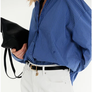Withit Signature Striped Shirt เสื้อเชิ้ตลายทางโอเวอร์ไซส์ - TPW07556
