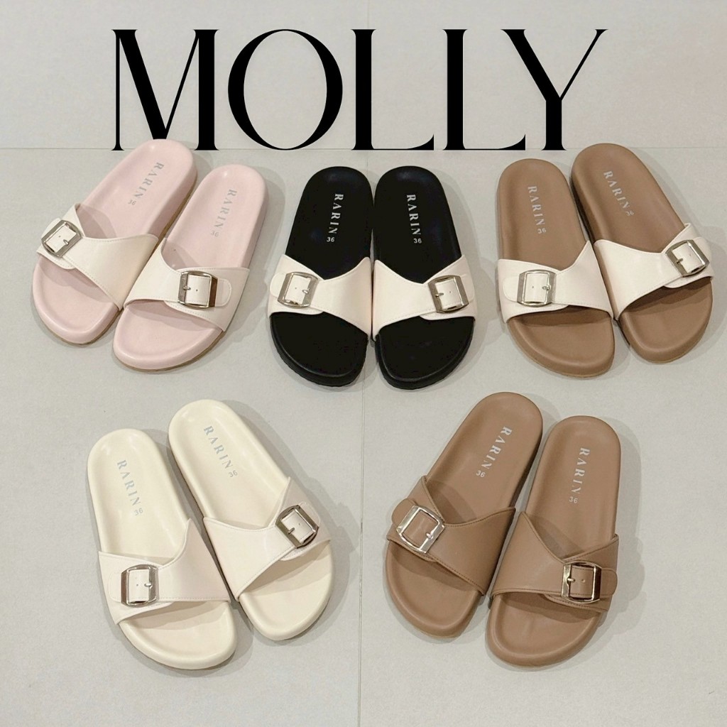 Rarin รุ่น [ MOLLY ] รองเท้าแตะนุ่มสบาย ขนาด 36 - 41  **เท้าไม่เรียวบวกเพิ่ม 1 ไซส์**