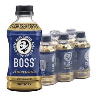 ( แพ็ค 6 ขวด) BOSS COFFEE by Suntory บอส คอฟฟี่ (อเมริกาโน่, ลาเต้, ไม่มีน้ำตาล) 230 ml.