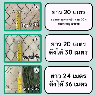 ตาข่ายล้อมไก่ยาว 20-30 เมตร อวนล้อมไก่สูง 2, 2.5, 3 เมตร ตาข่ายกันนก