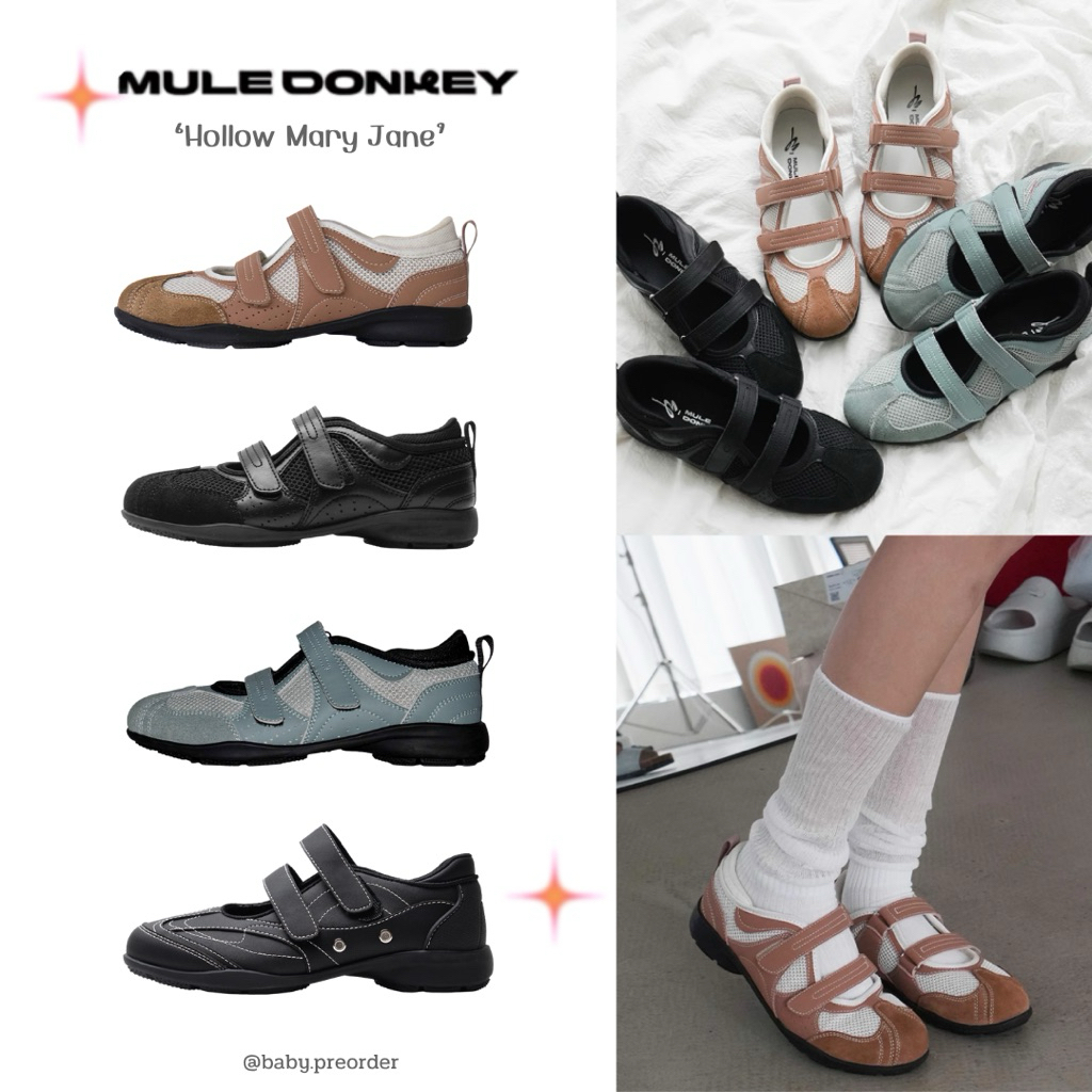 (ใช้โค้ดลดเพิ่ม 20%) MULE DONKEY MARY JANE SHOES
