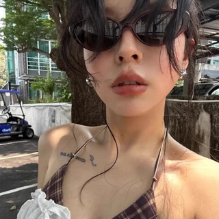 แว่นตาแฟชั่น MM-5616 แว่นตาวินเทจเลนส์สี ทรงแคทอาย [[ร้านไทย🇹🇭สินค้าพร้อมส่ง]]
