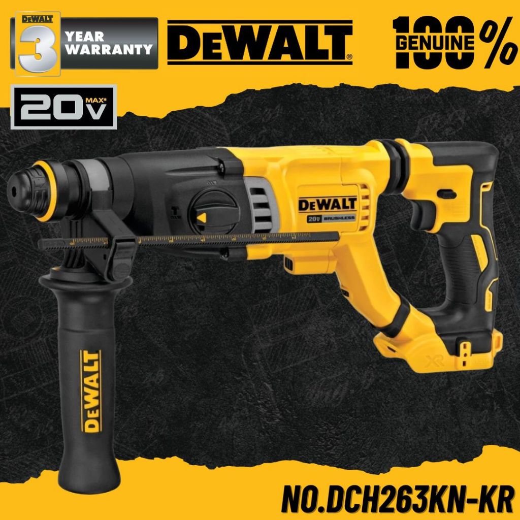 DEWALT สว่านโรตารี่ไร้สาย 28 mm. 20V No.DCH263KN-KR (เครื่องเปล่า)