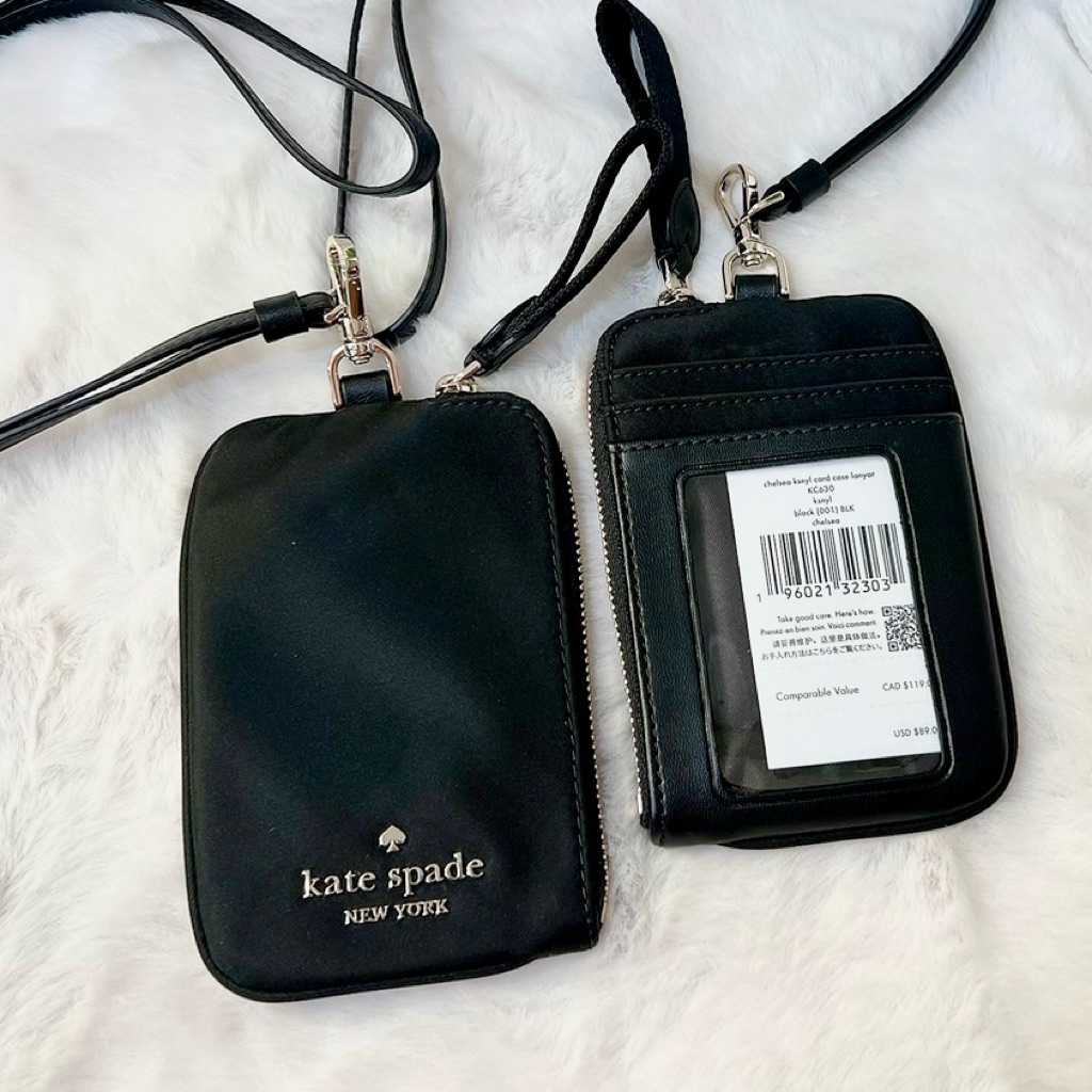 🌟พร้อมส่ง🌟 Kate Spade♠️ Chelsea Card Case Lanyard Nylon