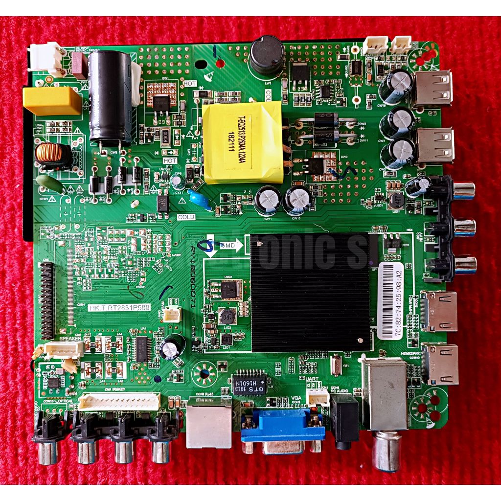 เมนบอร์ดทีวี Prisma สำหรับรุ่น DLE-3203ST พาสบอร์ด HK.T.PT2831P588