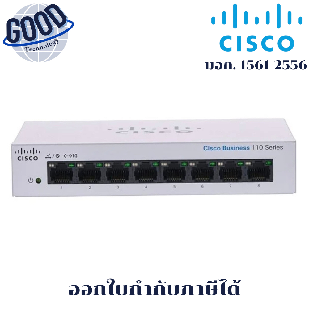 CISCO GIGABIT SWITCHING HUB 8 PORT ( รุ่น CBS110-8T-D-EU ) SWITCH (สวิตซ์)