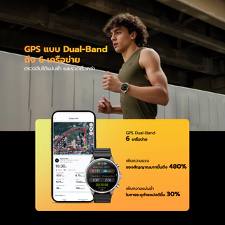 Kieslect Kr3 Smartwatch สมาร์ทวอทช์ หน้าจอ AMOLED 1.5 นิ้ว GPS ในตัว รองรับการโทร -1Y
