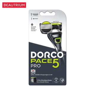 DORCO Pace 5 Pro System 1 Handle + 2 Cartridges มีดโกน 1pcs