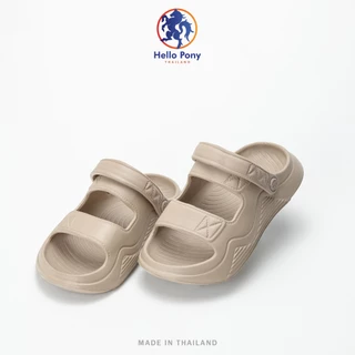 Hello Pony รองเท้าแตะรัดส้น ทรงมินิมอล รองเท้าแบบสวม สายคาดคู่ EVA แฟชั่น พื้นนุ่ม กันลื่น MHM4010