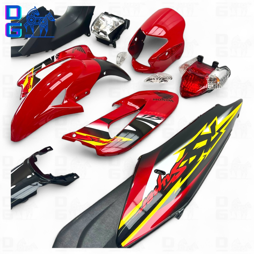 ชุดสีแฟริ่ง โซนิคตัวเก่า Sonic125 ปี 2003 Max สีแดงดำ (ชุด 14 ชิ้น) ชุดเต็มคัน มีไฟและดำด้าน พร้อมติดสติกเกอร์ - รูปที่ 2