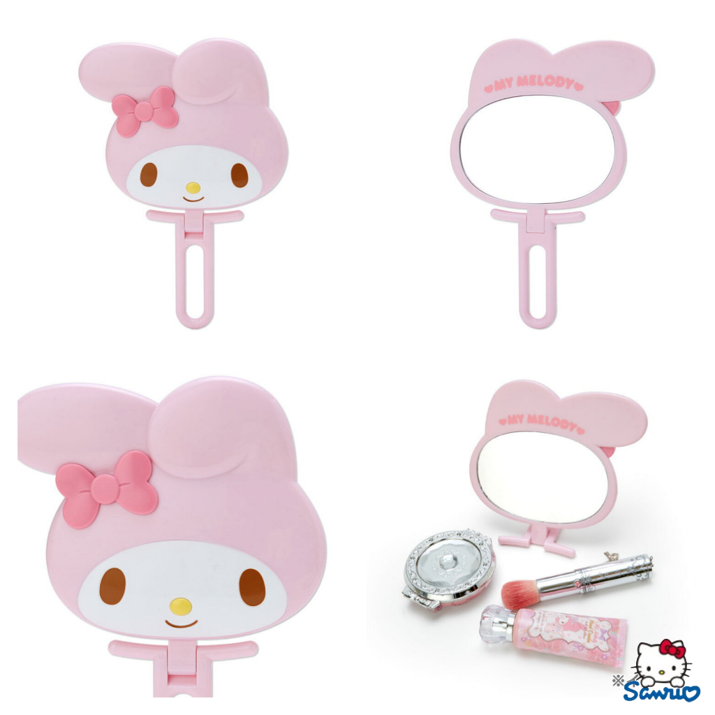 กระจก Sanrio ของแท้ กระจกพกพาแบบใหญ่ พับตั้งโต๊ะได้