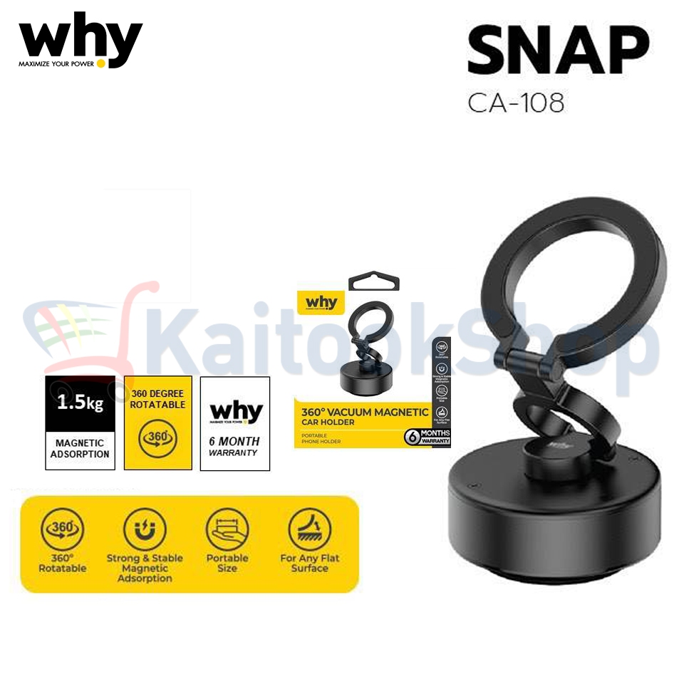 Why CA-108 แท่นวางมือถือในรถ (Snap Megnetic Car Holder) # รับประกัน 6 เดือน