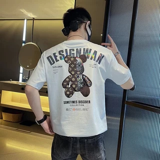 เสื้อยืดแขนสั้น เสื้อยืด ใส่ได้ทั้งชายและหญิง สไตล์อเมริกัน 2 สี