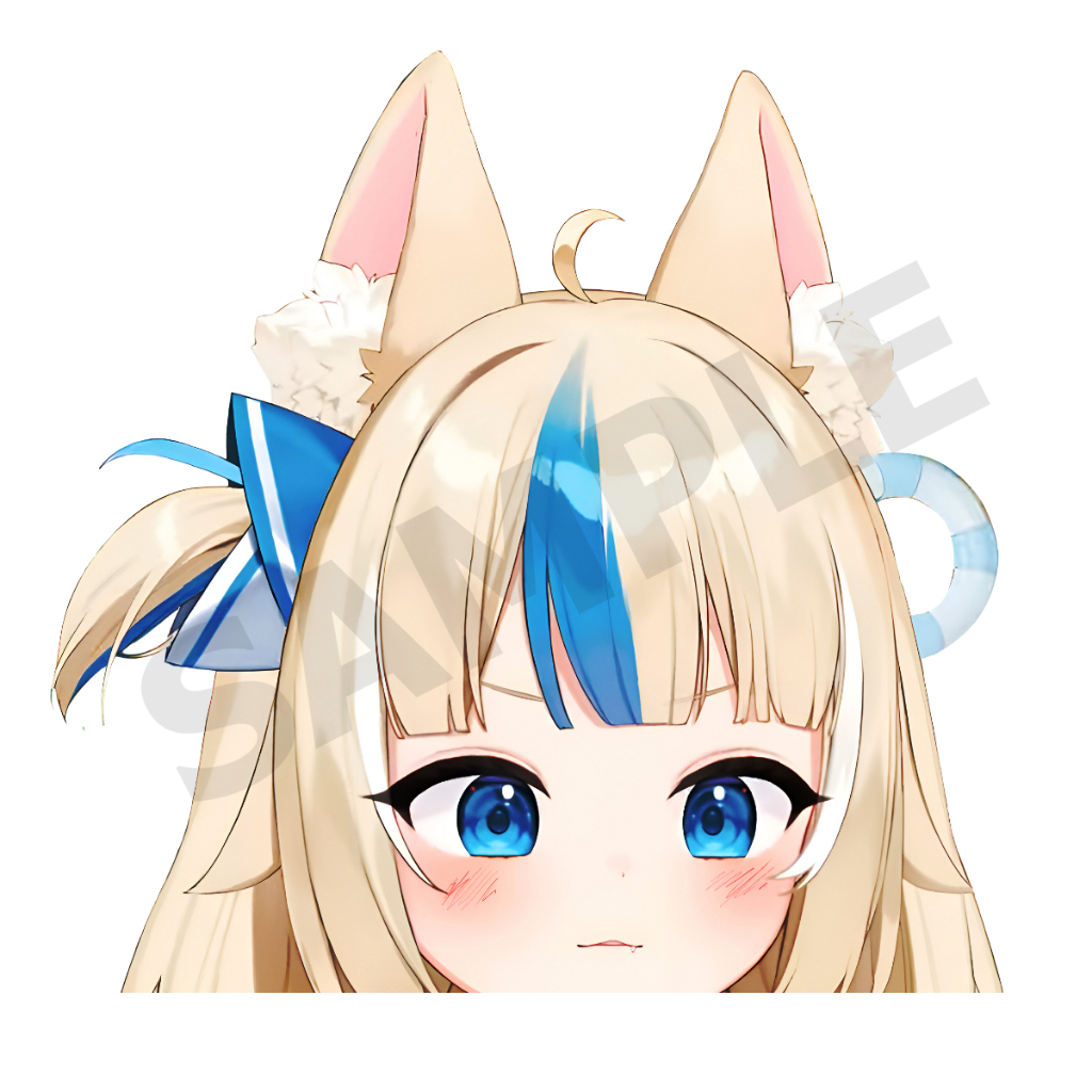 Saba sameko สติ๊กเกอร์ 2 แผ่น Saba Gura Vtuber saba sabasameko Stickers วีทูเบอร์ น้องซาบะ