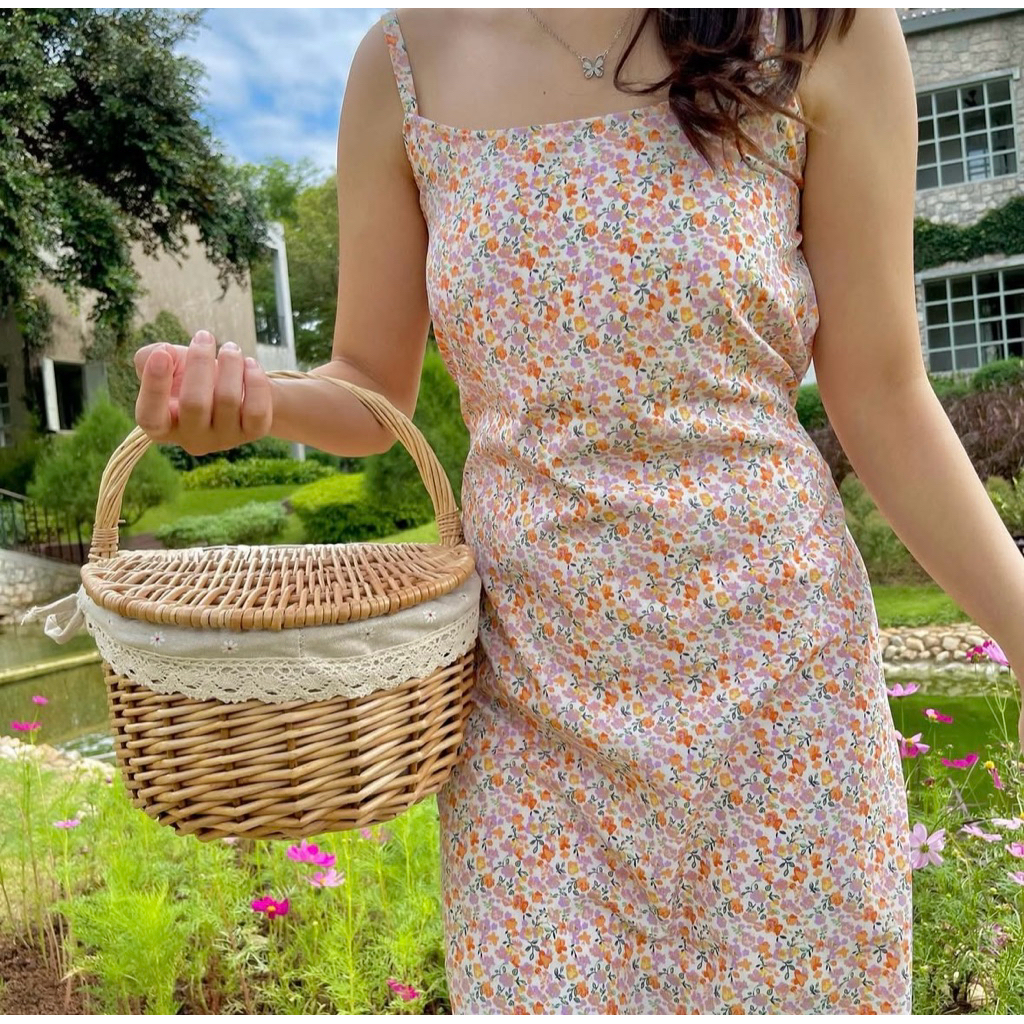 Pokee_peeko : Floral dress size M (used like new) Hydrangea/Fruity/Cosmos/Hokkaido