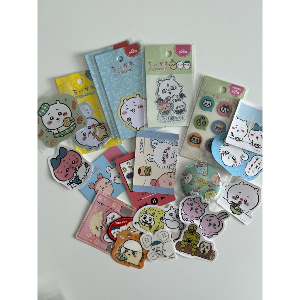 (พร้อมส่ง) - แท้จากญี่ปุ่นมือ 1 รวมงานชิ้นเล็กและสติ๊กเกอร์ Sumikko Gurashi Chiikawa