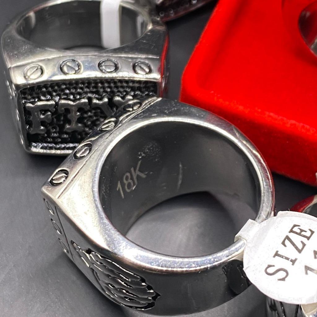 แหวนสแตนเลสสไตล์วินเทจ งาน18k ไม่ลอก ไม่ดำ - รูปที่ 3