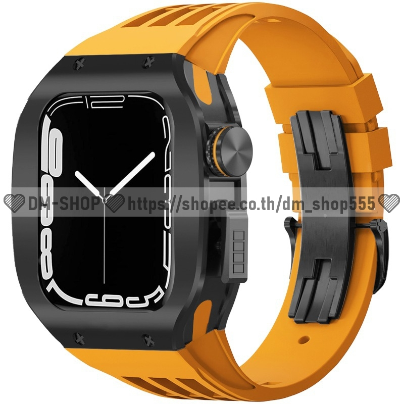 💚DM-SHOP💚สำหรับ Apple Watch เคสและสายไทเทเนียม รองรับขนาด 44MM และ 45MM 45 มม., 44 มม. Series 4 5 6 