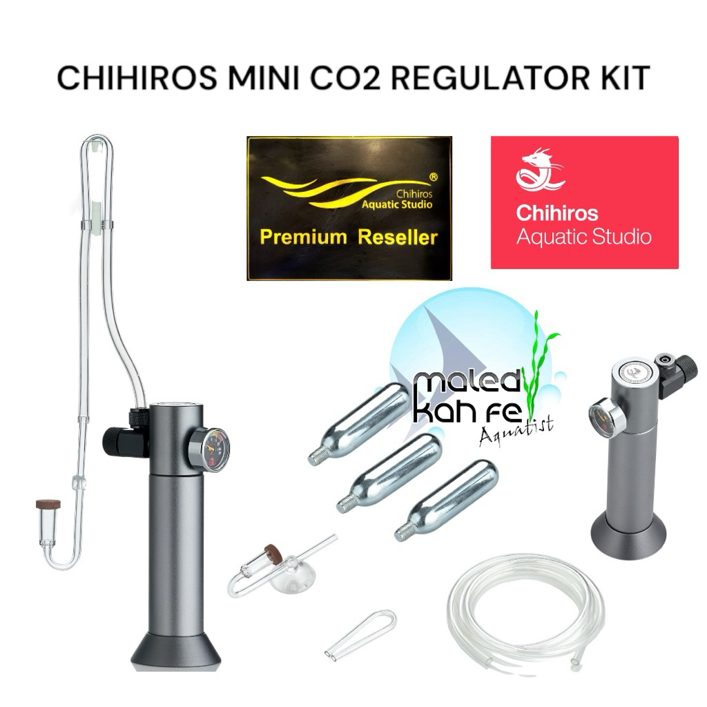 Chihiros Mini co2 regulator kit ชุดถัง คาร์บอนไดออกไซด์ขนาดเล็ก สำหรับตู้นาโน ขนาดไม่เกิน 30 cm พร้อ