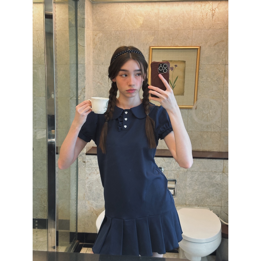 KIIRA Seiso Polo Mini Dress - ชุดเดรสสั้นคอปกโปโล