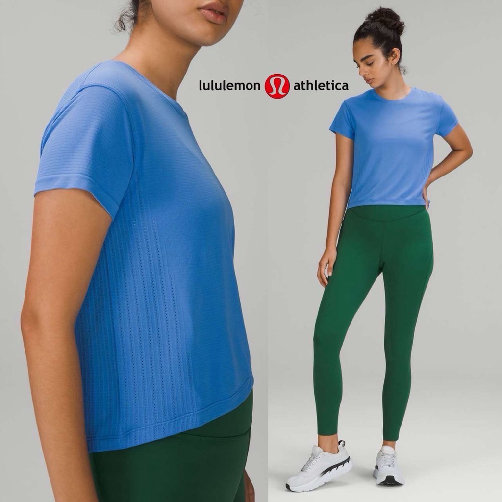 Lululemon Train to Be Short Sleeve Shirt Blue Nile / Blue Nile