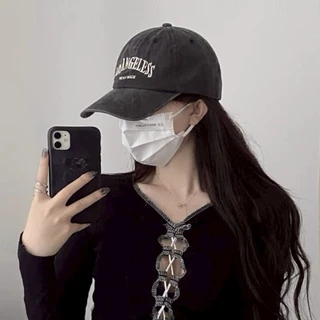 Vogue🌟พร้อมส่ง🌟 หมวกปีก ผ้ายีนส์สียีนส์ Caps ปักตัวอักษรเท่ๆ (MK-8)
