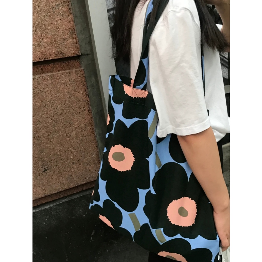 (พร้อมส่งในไทย) New Marimekko Tote Bag ของแท้ 100%/Canvas, Shoulder Shopping Bag - รูปที่ 6