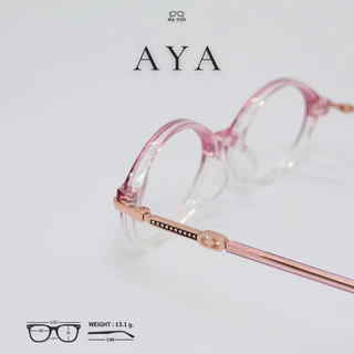 แว่นตาสายตายาวเลนส์โปรเกรสซีฟ รุ่น AYA '' อาญ่า " 98001 เลนส์มองใกล้ กลาง ไกล เลนส์ออกแดดเปลี่ยนสีเทาดำ
