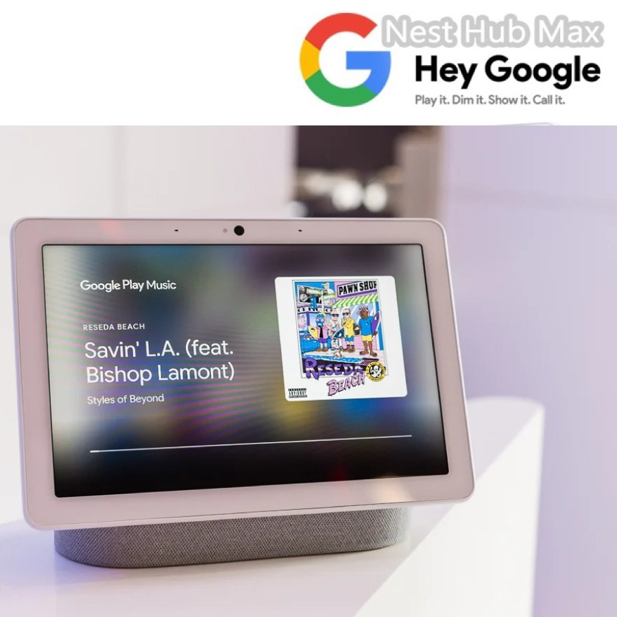 Google Nest Hub Max หน้าจอ 10นิ้ว มาพร้อมกับกล้องวงจรปิด Nest Cam สั่งการผ่าน Google Assistant