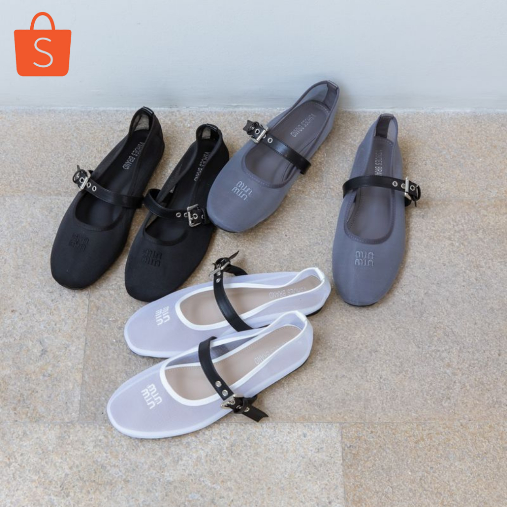 2997-16 รองเท้าคัทชู ผ้าซีทรูปัก min min