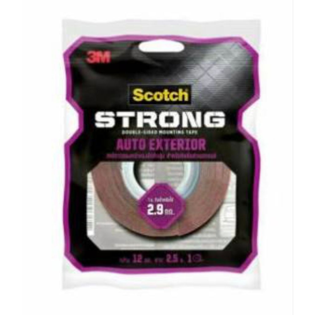 เทปกาว 2 หน้า แรงยึดสูง 3M # 408  แกนเล็ก ขนาด 12 มม ความยาว 2.5 เมตร