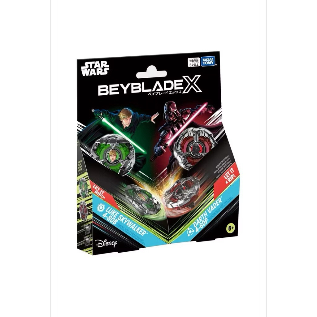 [พร้อมส่ง!!]​ BEYBLADE X STAR WARS luke skywalker 4-80B VS darth vader 4-60P  (ของแท้ Tomy)