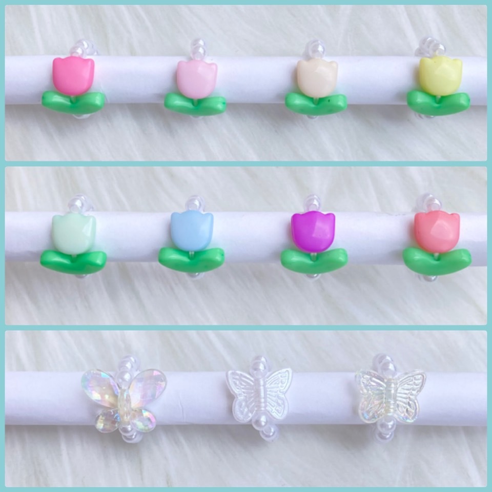 Alyz 💕แหวนรัดสายรองเท้านักเรียน สไตล์เจ้าหญิง น่ารักมาก แหวนลูกปัดรัดรองเท้า - รูปที่ 5