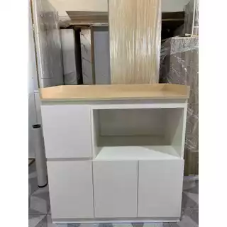 🔥ราคาถูก🔥Hawa 90 Furniture เคาน์เตอร์วางไมโครเวฟ รุ่น A2-ลิ้นชักซ้าย พร้อมกันตกขนาด 40*80*85(รวมกันตก)✔️