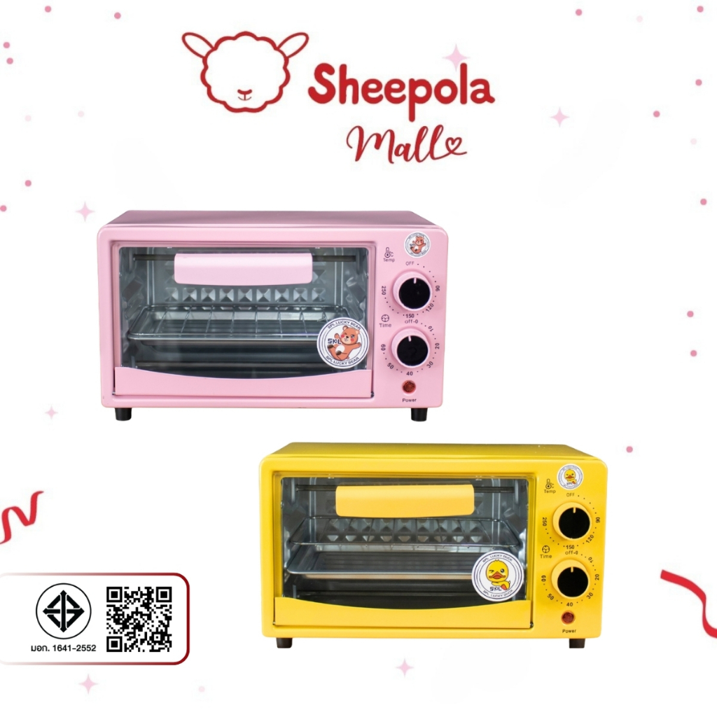SHEEPOLA เตาอบ12ลิตร รับประกัน1ปี ลายหมี ลายเป็ด ความจุ12ลิตร ขนาดเล็ก อบขนม อบเค้ก เตาอบมัลติฟังก์ชั่น เตาอบอเนกประสงค์