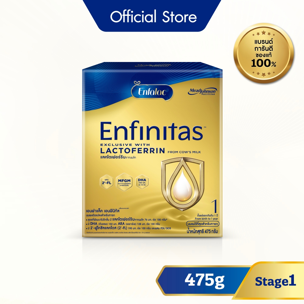 นมผง เอนฟาแล็ค เอนฟินิทัส สูตร1 (475 กรัม) Enfalac Enfinitas Stage1 (475 g)