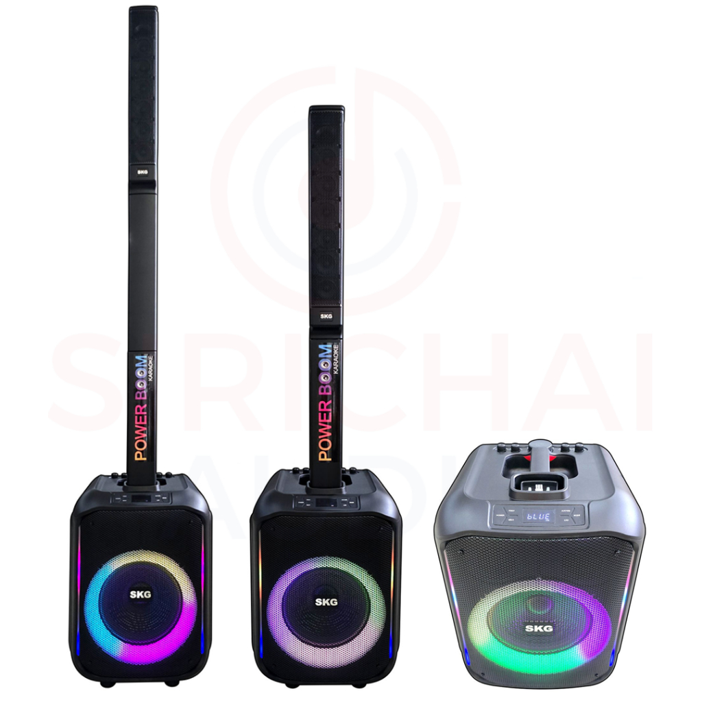 ลำโพงบลูทูธ SKG รุ่น MU10 ลำโพงคอลั่ม ไมค์ลอย แบตในตัว บลูทูธ 60วัตต์